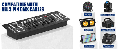 Somspot 192 DMX Controller DJ Equipment DMX 512 Grand Console Stage Lighting Controller For Par Light Moving Head Clubs Concerts