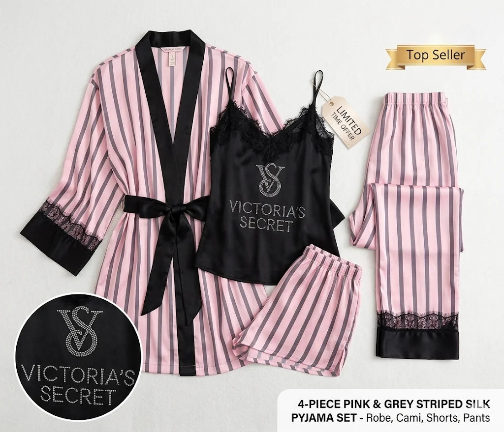 Women's Lace-Trim Sleepwear Set
