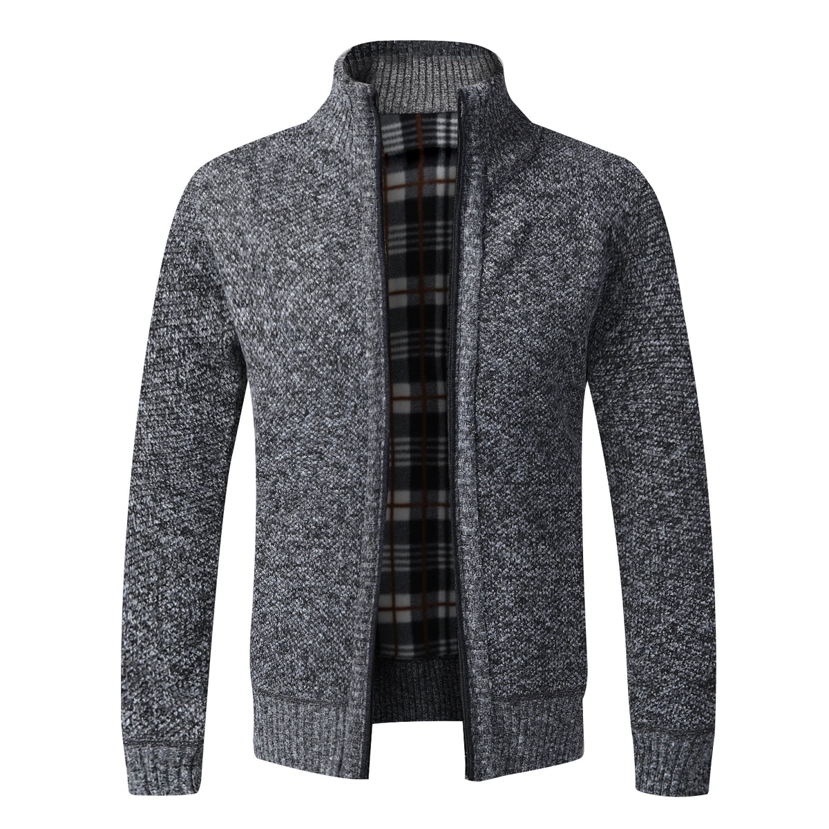Autumn Winter Warm Cardigan Men Fleece Sweaters Full Zip Jackets Slim Fit Luxury Brand Knitted Sweater Coat American Jersey