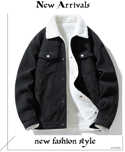 Men's Jackets and Coats Fashion Warm Corduroy Thick Coats 2026 Winter Fashion Men's Coats Down Jackets Men's Cotton Clothing