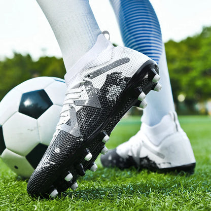 Unisex Men AG FG Soccer Boots Durable PU Upper Robust Rubber Studs For Outdoor Lawn Recreational Football Sports Matches