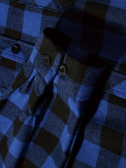 Men's Plaid Hooded Casual Shirt