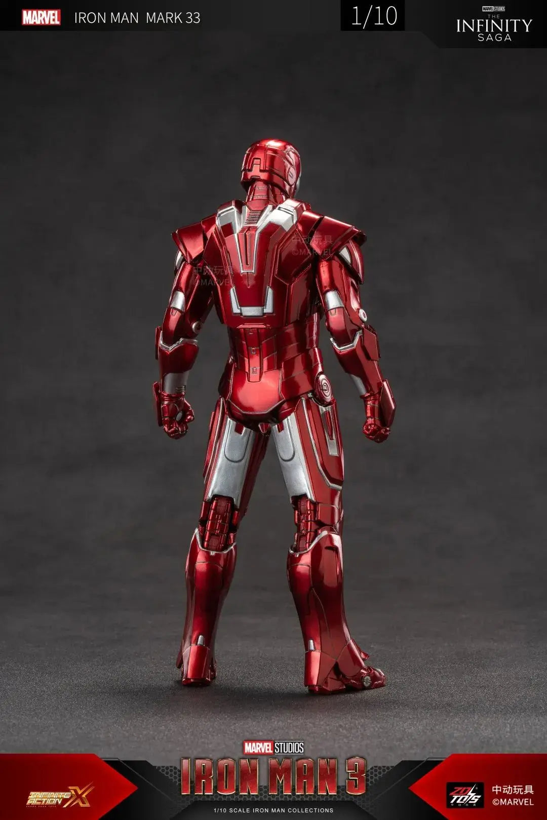 ZD Toys 1/10 Iron Man Figurines MK30 Iron Patriot Blacklash Figures MK33 MK39 MK17 MK21Action Movie Model Adult Collect Gift