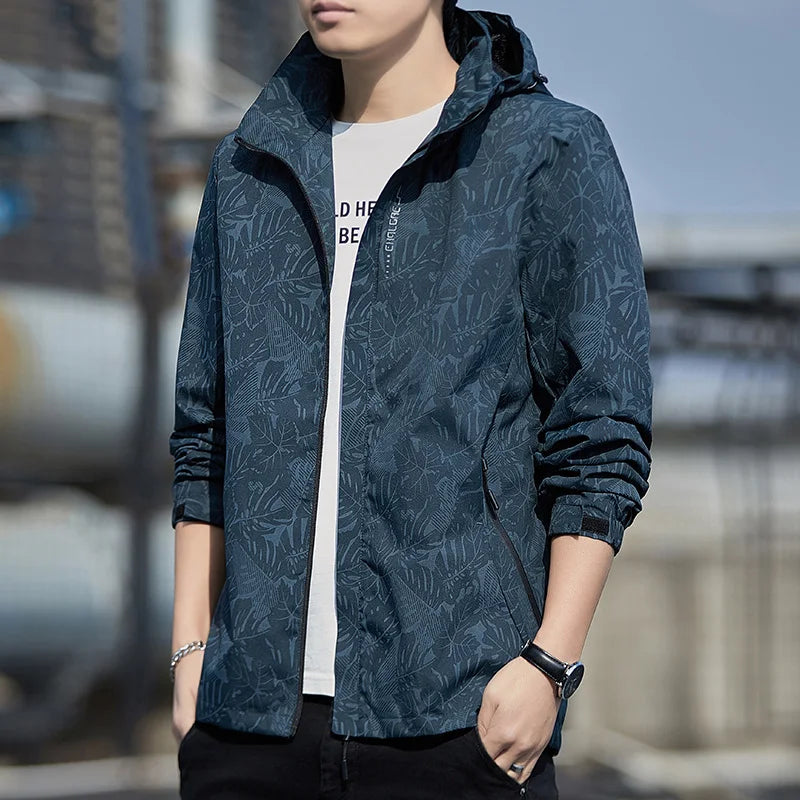 Men's Casual Zip-Up Windbreaker