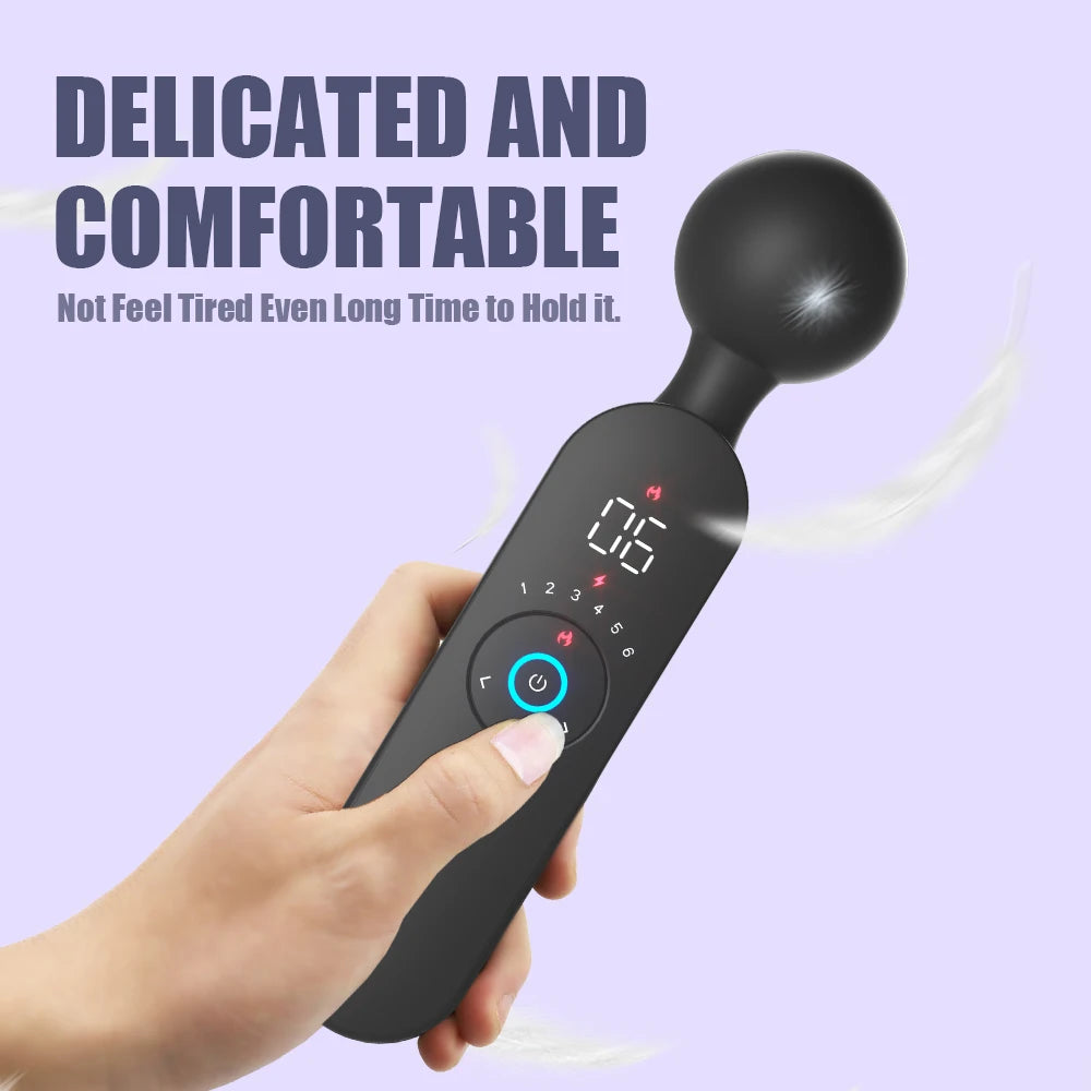 AV Vibrator Smart Heating Magic Wand Digital Display G-Spot Clitoris Stimulator Sex Toys for Women Female Masturbator