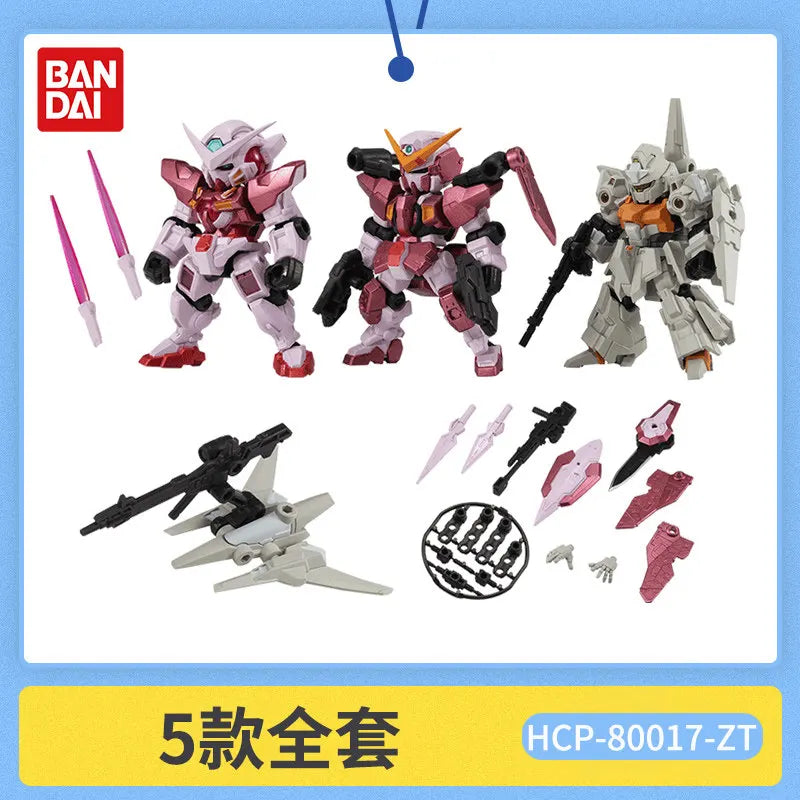 Bandai Gashapon Mobile Suit Ensemble (MSE) Gundam RX-78-2 Strike Hi-Nu Wing Astray ZZ Barbatos Assemble Model Kit Toy