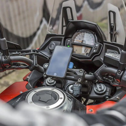 Motorcycle Phone Mount, Anti-Shake Bike Cell Phone Holder with Vibration Dampener, Quick Release Attach/Detach