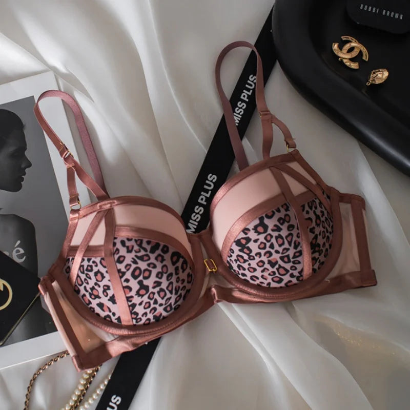 Women's Leopard Print Bra Set