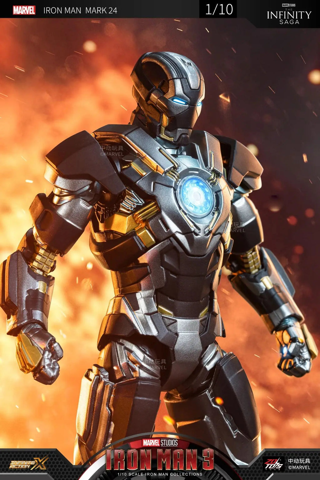ZD Iron Man Figure Legends Iron Man Mk41 Mk47 Tank MK24 Iron Patriot 2.0 MK35 Red Snapper 1/10 Scale Iron Man Collections Gift