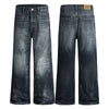 IEFB Men's American Style Denim Pants Washing Tie Dying Contrast Color Casual Wide Leg Flared Trousers Autumn Male Jeans 9W4182