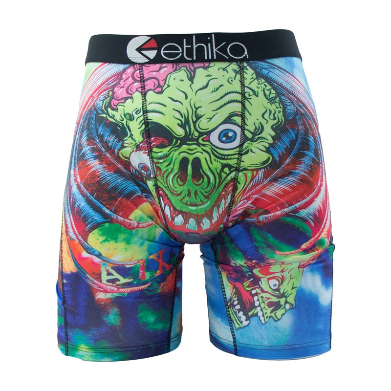 ETHIKA Men Underwear Boxers 1Pcs Breathable Mesh Crotch Man Swimming Underpants Plus Size L-3XL Mens Panties Men's Boxers Briefs