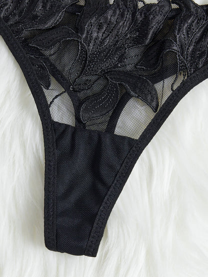 Women's Floral Lace Bra & Brief Set