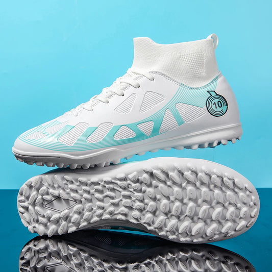Professional Sports Football Shoes TF Broken Nail Teenagers Durable Wear Resisting Training Shoes Adult High-Tops Soccer Shoes