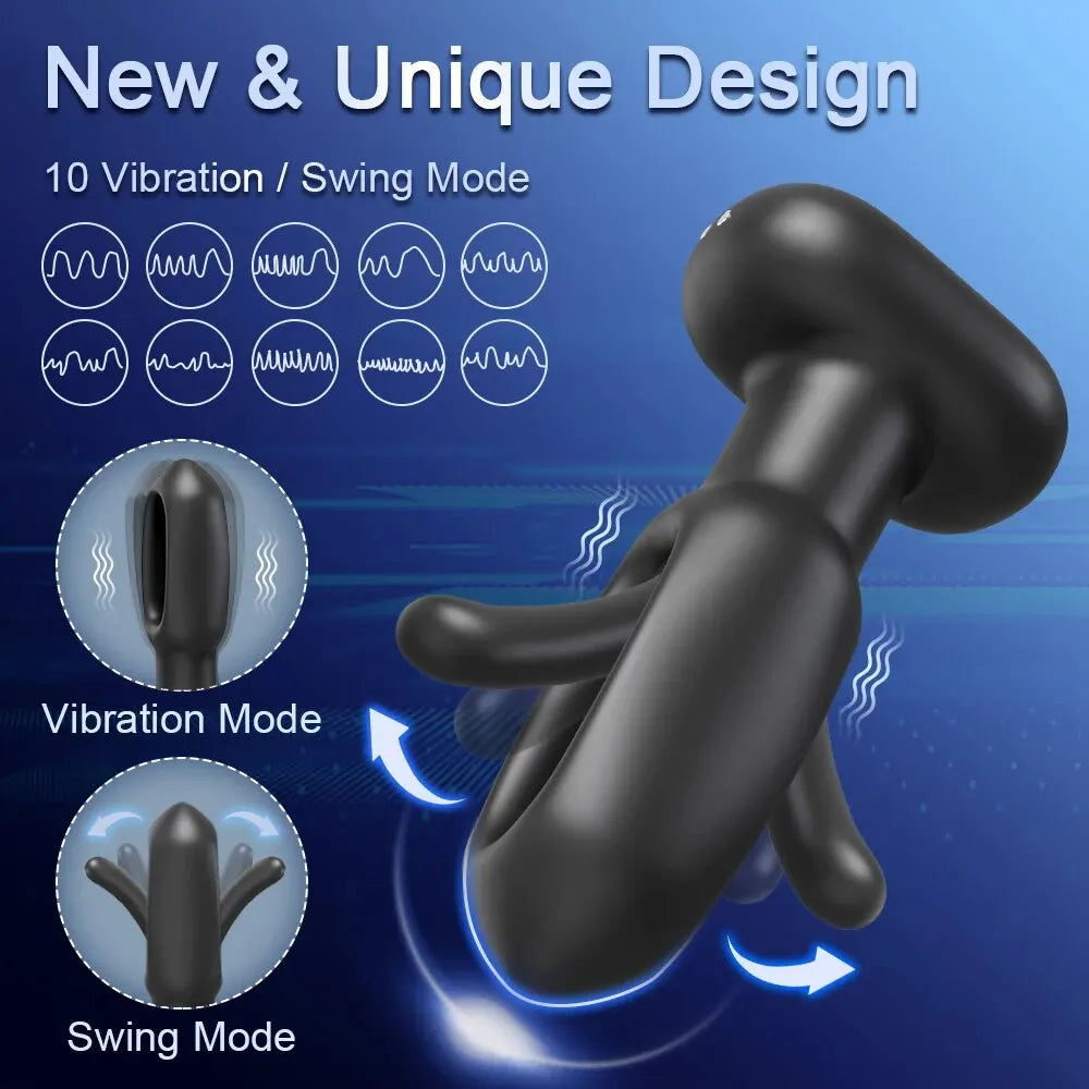 Patting Vibrator Anal Plugs Sex Toys for Men Women, G-spot Dildo Anal Toys Vibrating Butt Plug Prostate Massager Couples Sex Toy