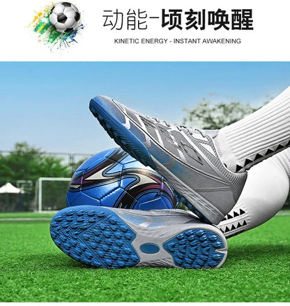 New Men Soccer Shoes Sports Shoes Breathable Non-Slip High-quality Outdoor Match Football Boots Futsal High Ankle Ultralight