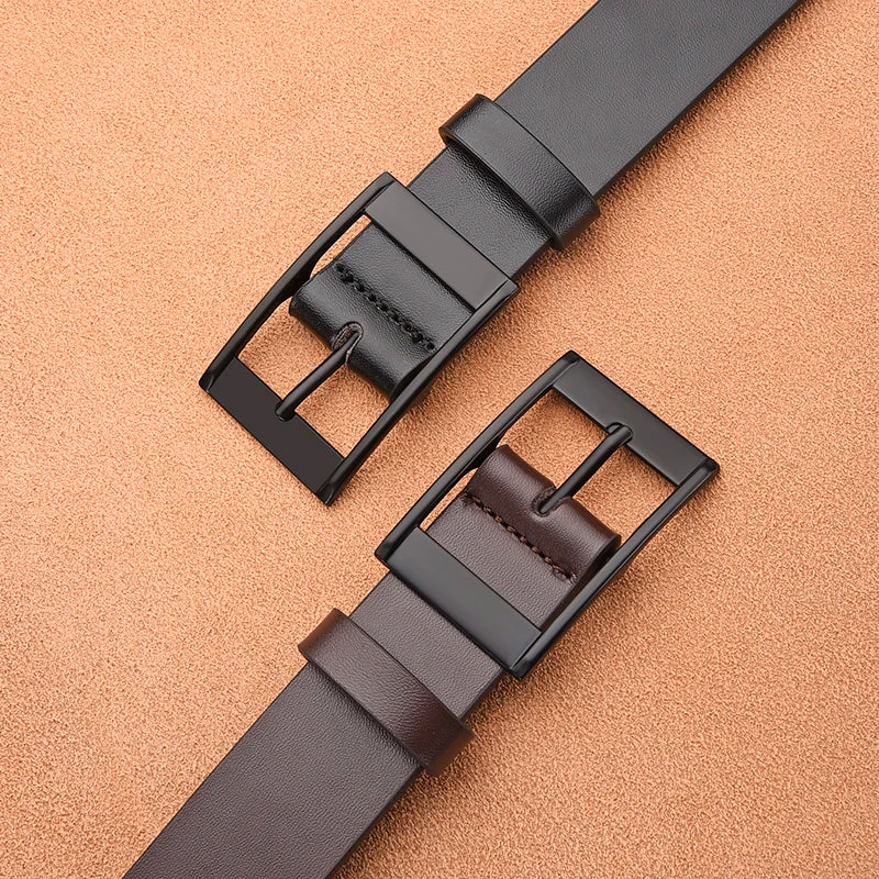 New men's luxury belt PU leather belt metal pin buckle high-quality well-known brand designer belt jeans men's belt