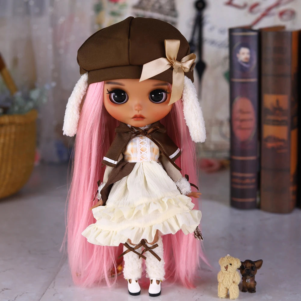 ICY DBS Blyth 1/6 Doll Set tan Skin Long Eyelashes Sleepy Eyes BJD Doll Set SD