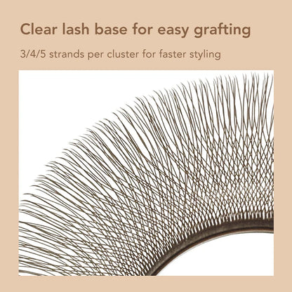 DIYDAY Dark Brown 3D 4D 5D Eyelashes W Shaped Premade Fan Lashes Easy Apply Thick Crisscross False Mink Eyelash Extension