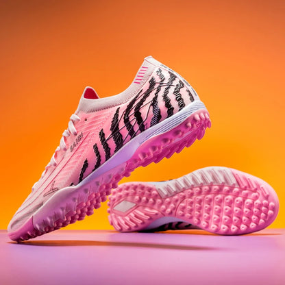 Ultra Light Adult TF Soccer Shoes Sweat-proof PU Fabric Wear-resistant Rubber Sole Snug Fit Unisex Turf Practice Sneakers