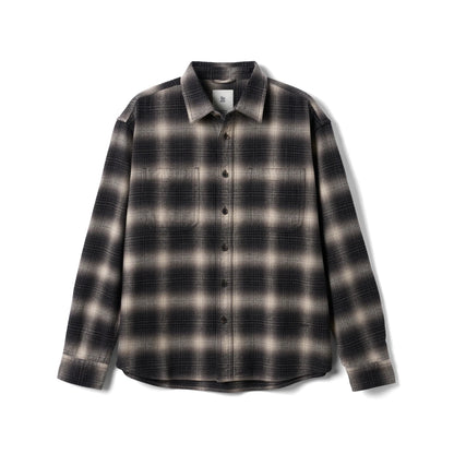 SIMWOOD High Standard 2026 Spring New Oversize 270gsm Wool Blend Plaid Shirts Men Warm Vintage Shirt