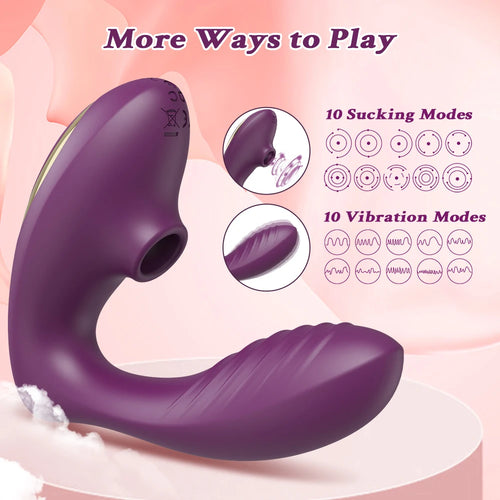 10 Speeds Vagina Sucking Vibrator Vibrating Sucker Oral Sex Suction Clitoris Stimulator Erotic Sex Toy for Women Sexual Wellness