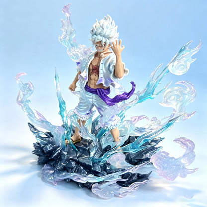 Bandai Official Licensed One Piece Monkey D Luffy Gear 5 Nika Action Figure, Large Scene Anime Figurine Home Decor Collectible