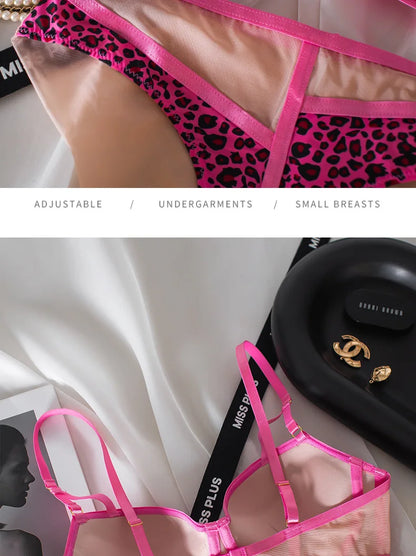 Women's Leopard Print Bra Set