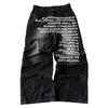 American retro patterned alphabet men jeans personalized street clothing Y2K goth men and women fashion casual pants
