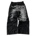 American retro patterned alphabet men jeans personalized street clothing Y2K goth men and women fashion casual pants