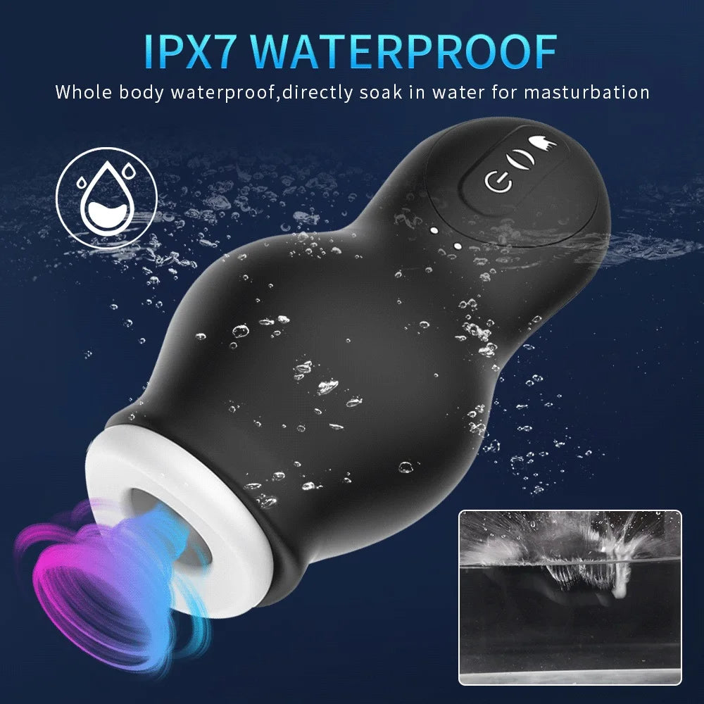Automatic Masturbator Cup Sucking Male Penis Pumps Blowjob Machine Pussy Glans Stimulator Vibration Waterproof Adult Sex Toy