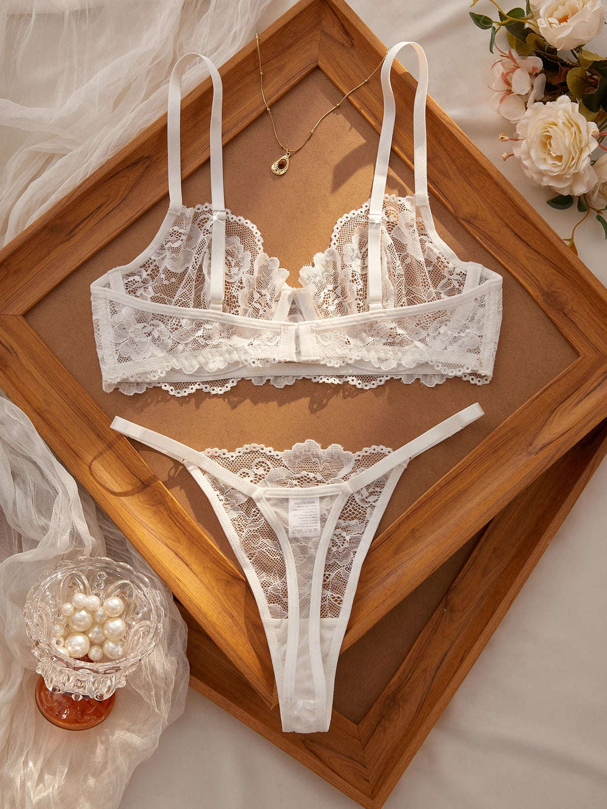 Women's Floral Lace Bra & Panty Set