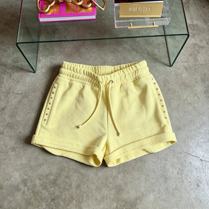 Women's Yellow Mellow Hoodie & Shorts Set