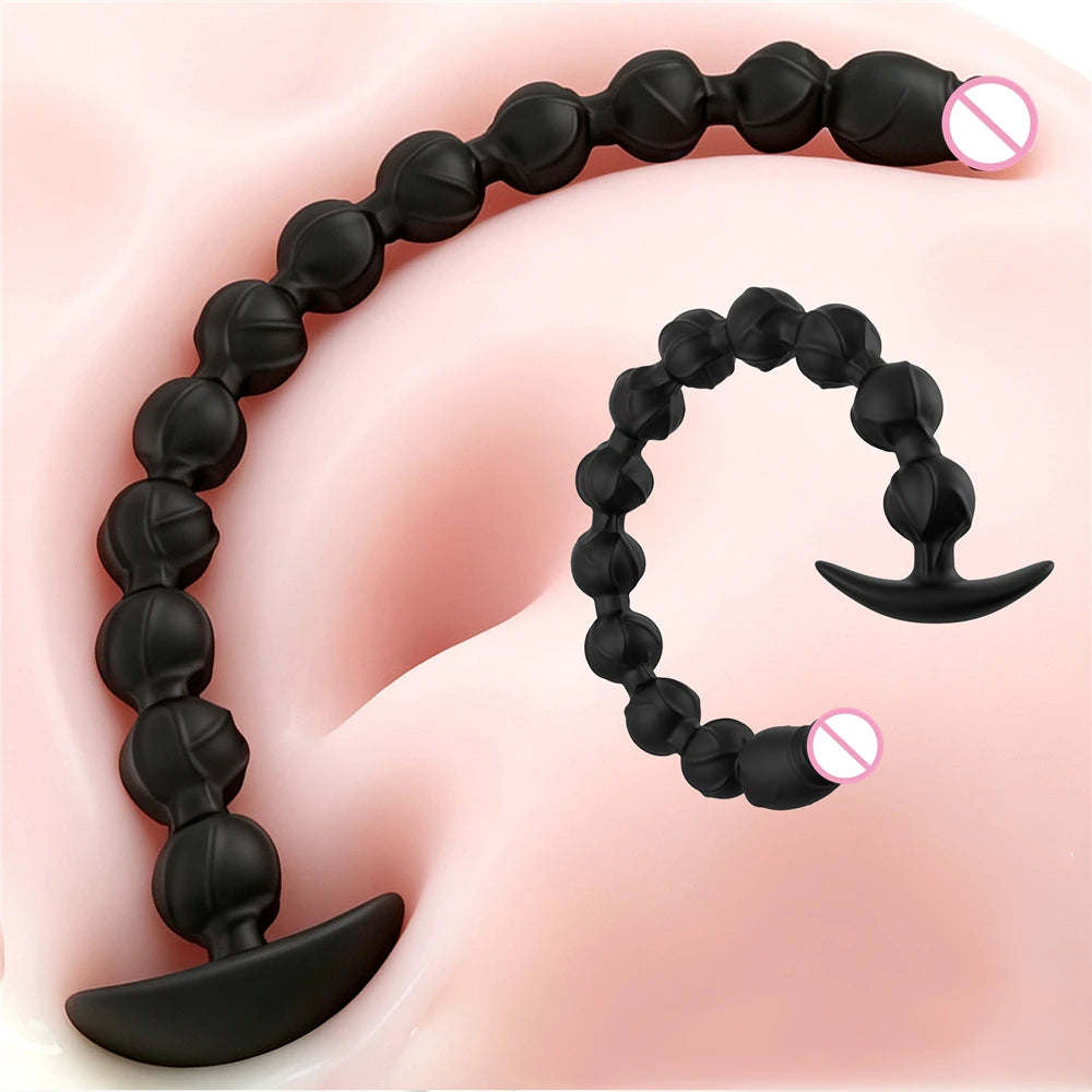 38cm Super Long Anal Beads Butt Plug Dildo Vaginal Prostate Massager Soft Anus Masturbator Dilator Sex Toy for Women Men Gay