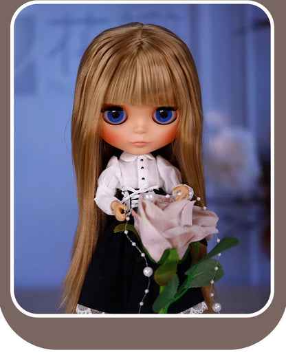 ICY DBS Blyth Doll Tan Skin Matte Face With Eyebrows Special Price 1/6 BJD JOINT body Neo Anime