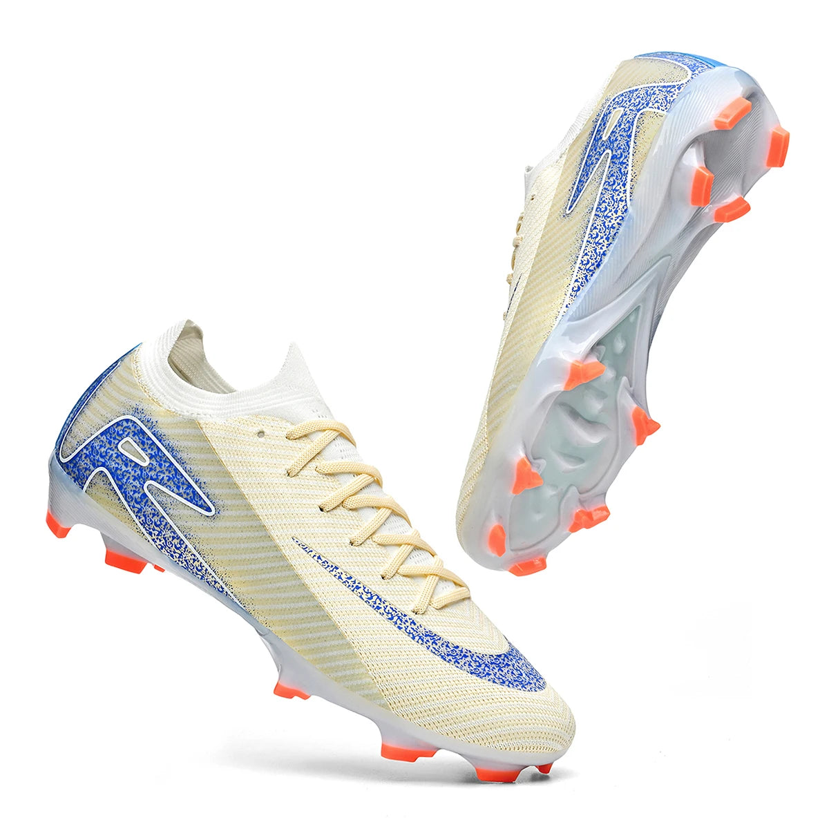 Men AG FG Football Cleats Soft PU Upper Reinforced Stud Structure For Adult Outdoor Lawn Football Match And Training