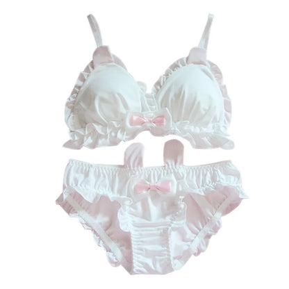 Women's Rabbit-Ear Triangle Bra Set