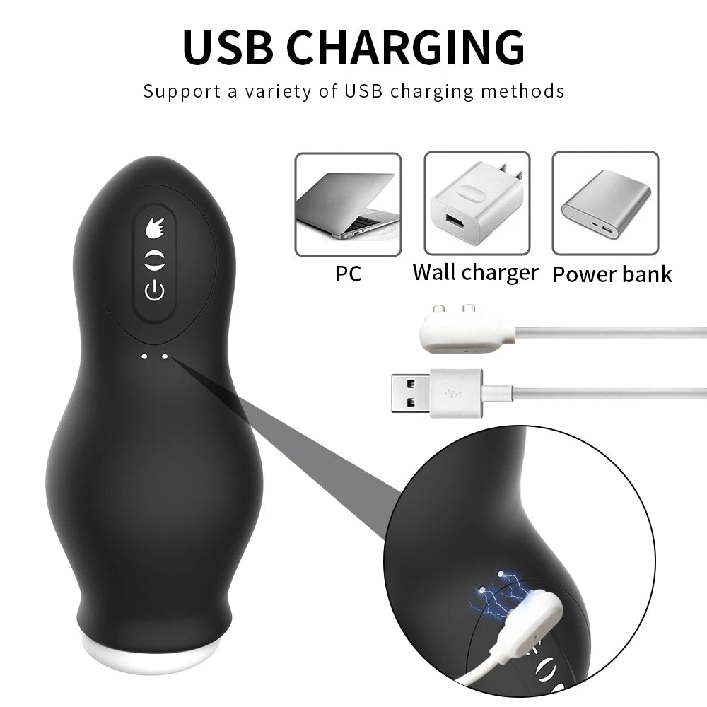 Automatic Masturbator Cup Sucking Male Penis Pumps Blowjob Machine Pussy Glans Stimulator Vibration Waterproof Adult Sex Toy