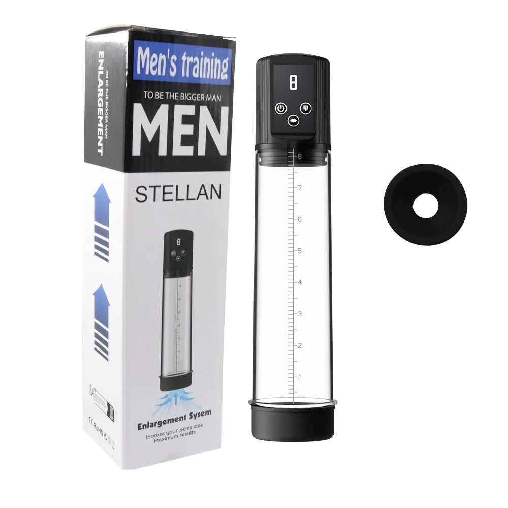 Electric Penis Pump Erection Enlargement Extend Pump 9 Suction Levels Masturbating Penis Extender Exerci Sex Toy for Adult Men