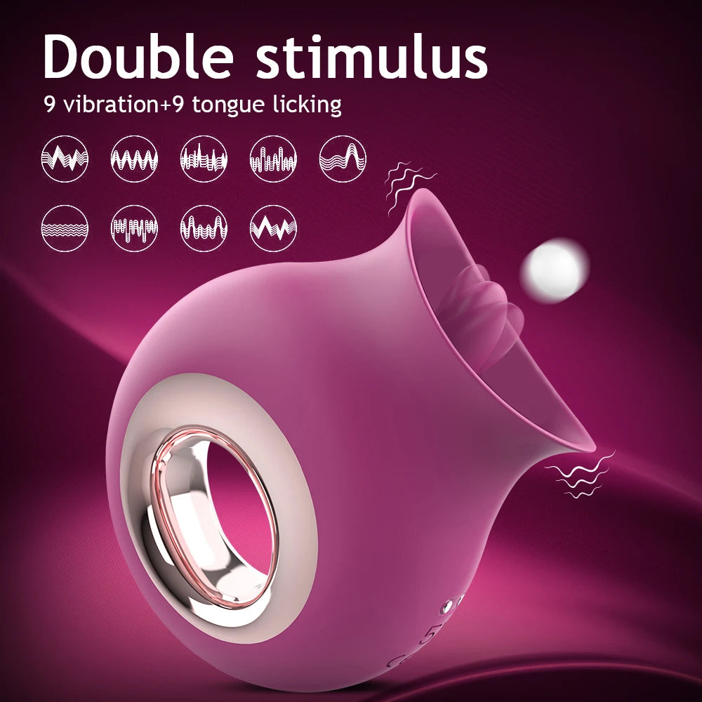 Tongue Clitoral Licking Vibrator for Women G-Spot Clit Nipple Stimulator Oral Pussy Vagina Quick Orgasm Sex Toys For Men Couples