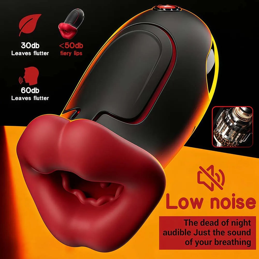 Automatic Man Masturbator Cup for Men Tongue Licking Stimulator Wireless Control Deep Throat Mouth Blowjob Glans Trainer Sex Toy