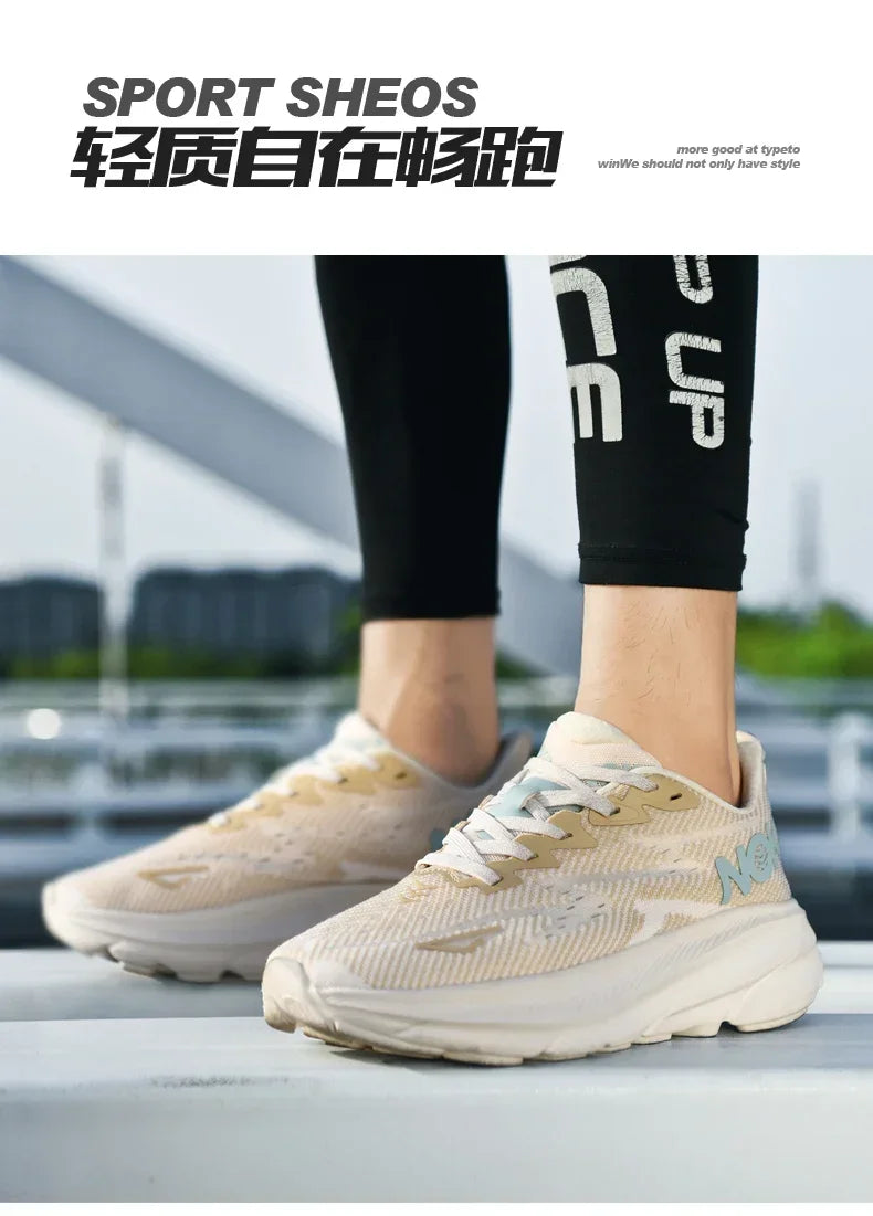 Men's Running Shoes Luxury Shoes Trainer Race Jogging Cushioning Outdoor Breathable Couple Non-Slip Sneakers Mesh Off-road Shoes