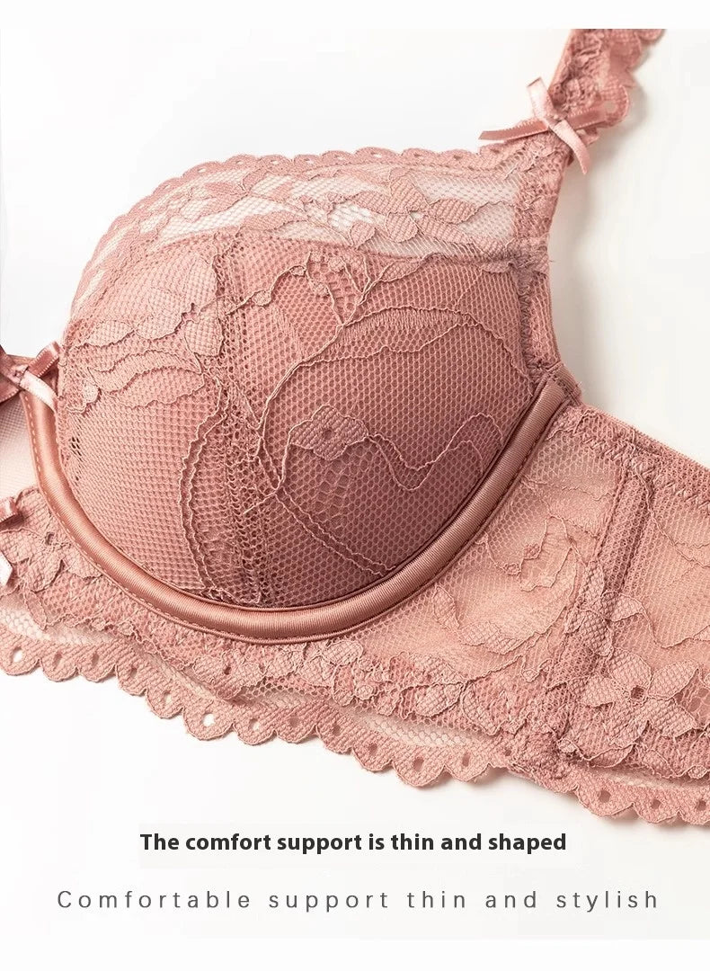 Women's Lace Bow Bra Set