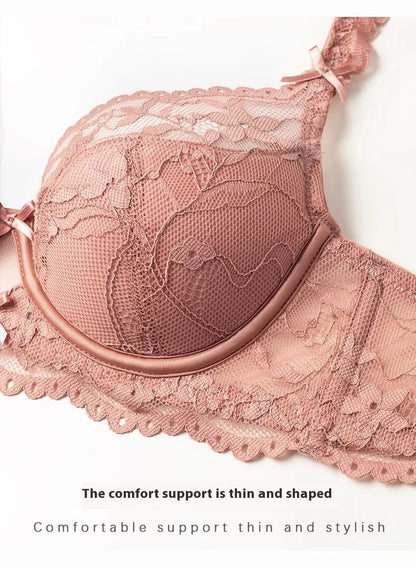 Women's Lace Bow Bra Set