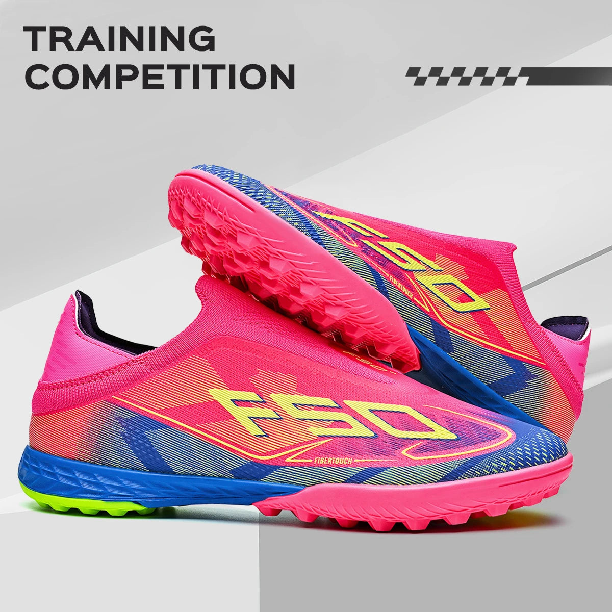 Cost-effective TF Football Boots PU Blend Upper Dense Rubber Stud Anti-slip Durable Budget Turf Football Footwear