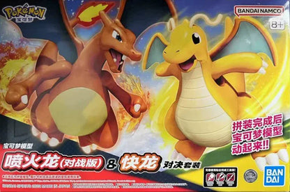 Bandai Original In Stock POKEMON Miraidon Mega Rayquaza Dragonite Charizard Anime Action Figures Assembly Model Ornaments