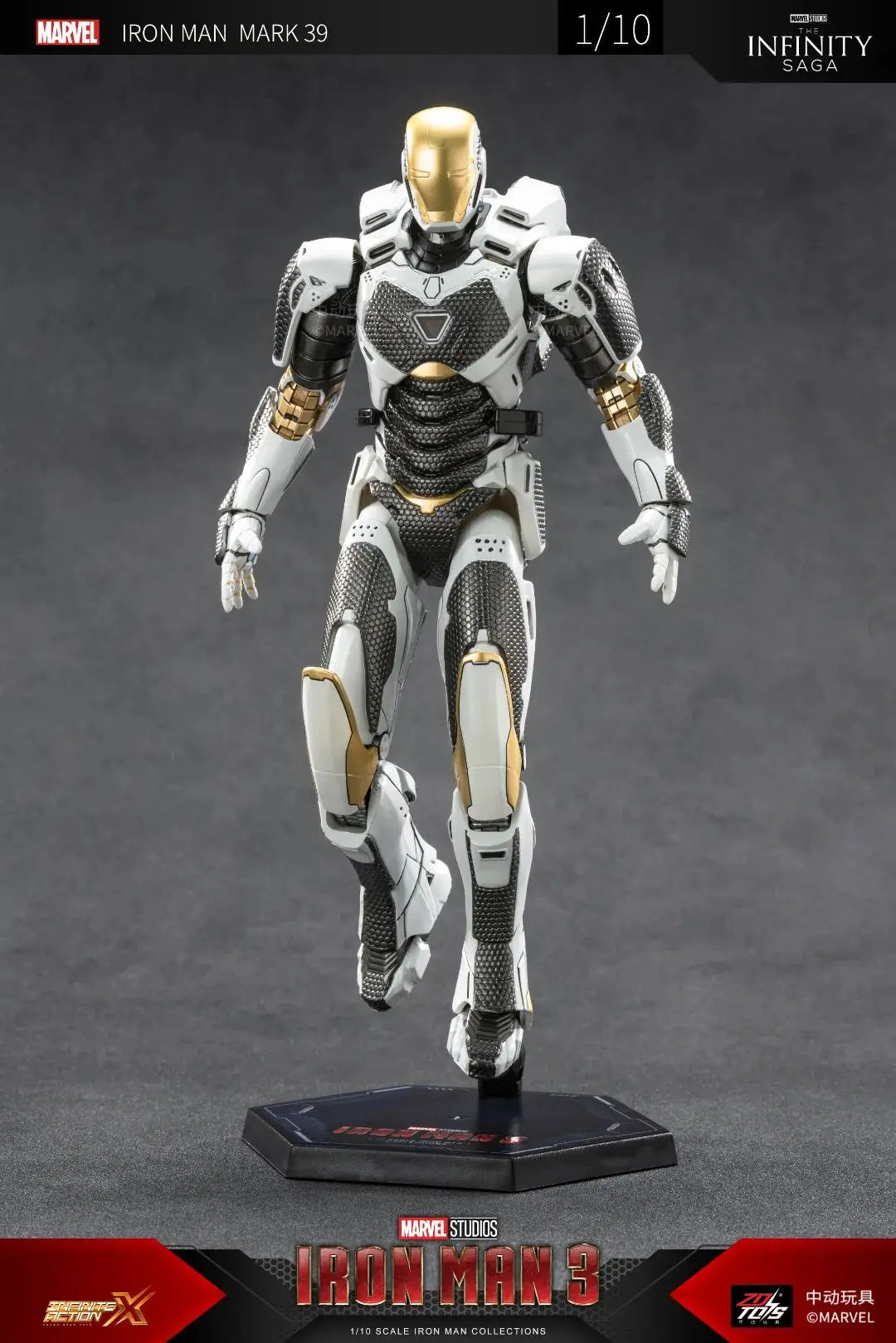 ZD Toys 1/10 Iron Man Figurines MK30 Iron Patriot Blacklash Figures MK33 MK39 MK17 MK21Action Movie Model Adult Collect Gift