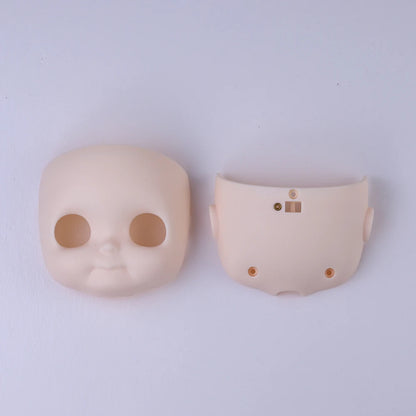 Blyth 1/6 doll hand drawn makeup face shell Blank Makeup DIY frosted face handmade