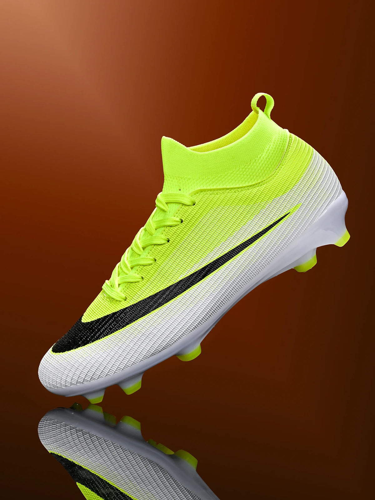 Men AG FG Football Cleats Soft PU Upper Reinforced Stud Structure For Adult Outdoor Lawn Football Match And Training
