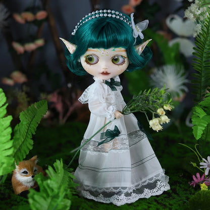 ICY DBS Blyth 1/6 Doll Elf Ear Hand-painted Set Doll Long Eyelash Sleep Doll White Skin Set Gift Toy SD