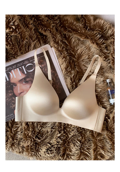 Satin Bralette Slip for Small Bust Women Seamless One Piece Wireless Support Anti Sagging Comfort Everyday S-XL MOYISU Sexy AB